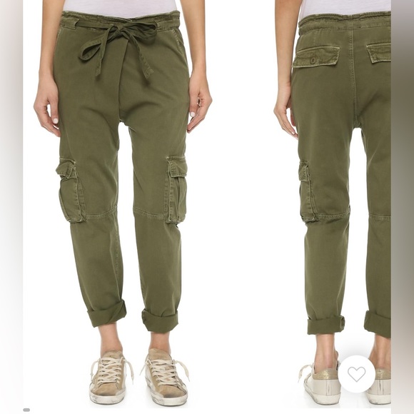 Current/Elliott the crossover pant le crossover in khaki green, size 0 - Picture 1 of 12